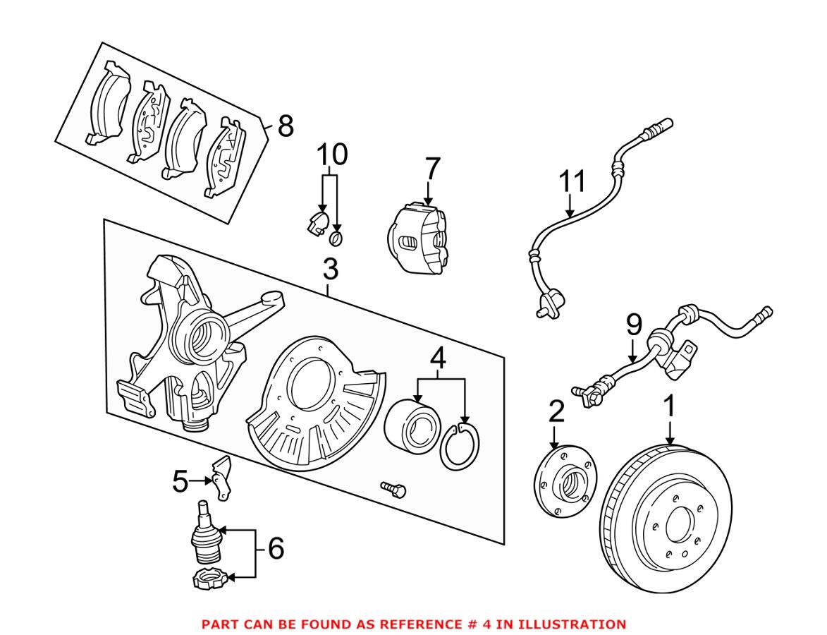 Mercedes Wheel Bearing Kit - Front/Rear 1633300051